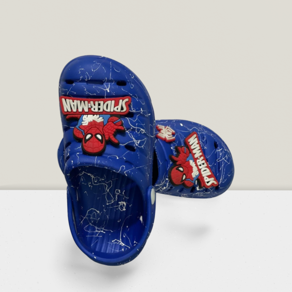 Blue coloured Spiderman Theme Clogs for boys