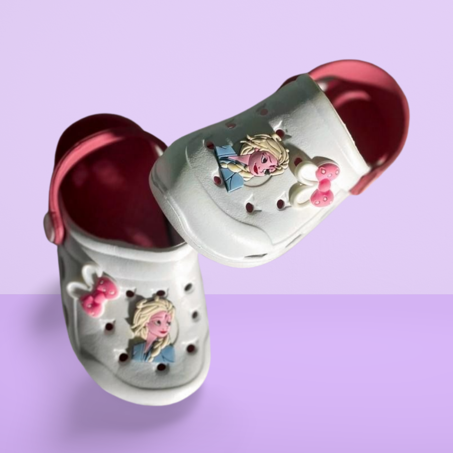 White And Pink Theme Fairy Tale Clogs - Image 3