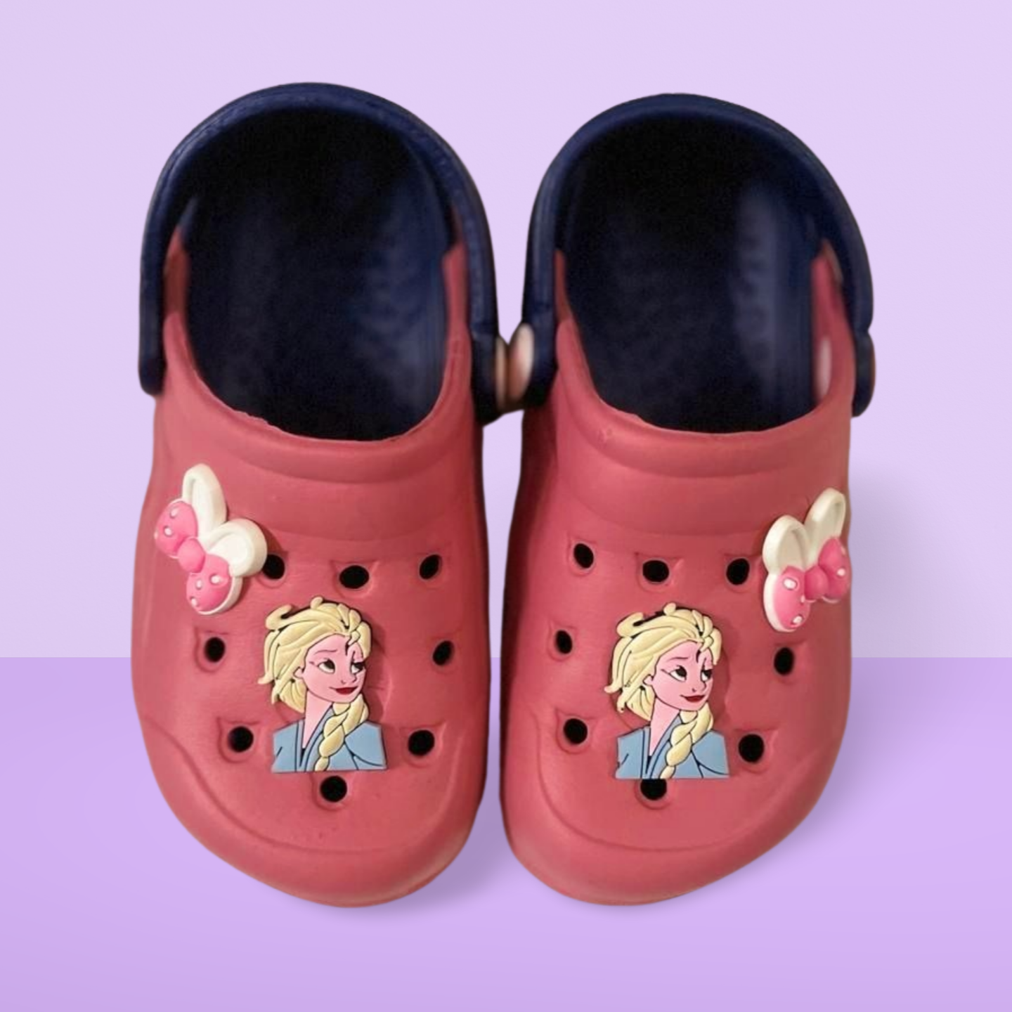Pink And Purple Theme Princess Clog For Girls