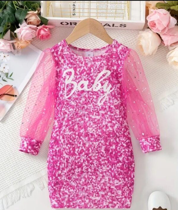 Pink full sleeves dress for summer chic - Image 2