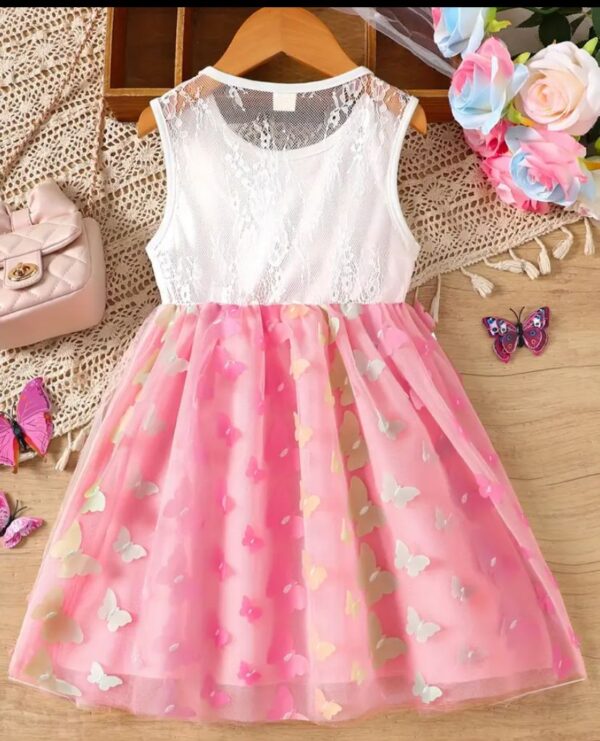 A White And Pink 3D Frock - Image 2