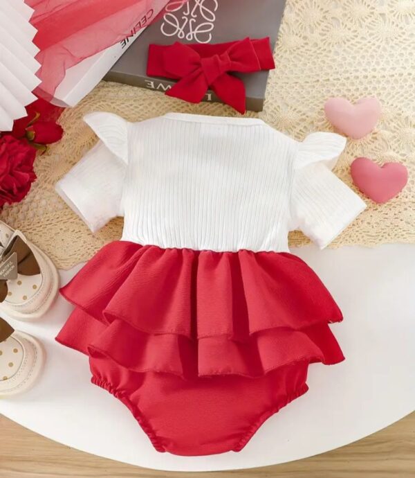 White Bowed Romper 2 Piece - Image 2