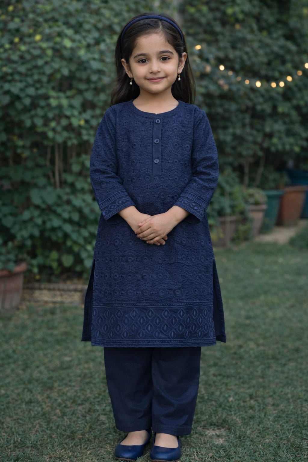 CHINKARI NAVY BLUE 2 PIECE SUIT